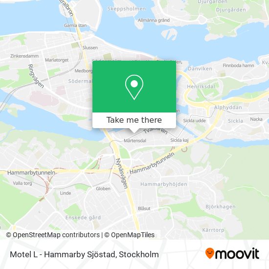 Motel L - Hammarby Sjöstad map