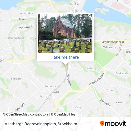 Västberga Begravningsplats map