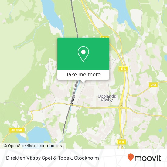 Direkten Väsby Spel & Tobak map