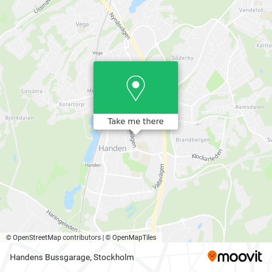 Handens Bussgarage map