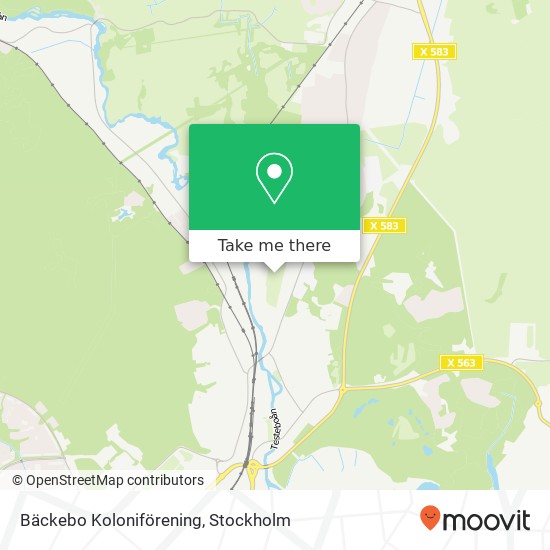 Bäckebo Koloniförening map