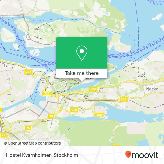 Hostel Kvarnholmen map