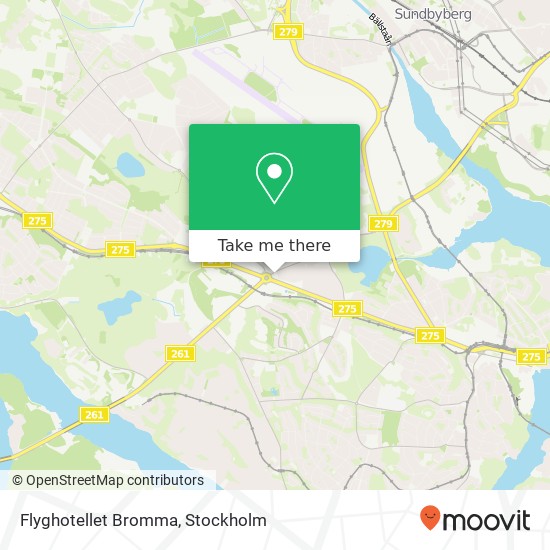 Flyghotellet Bromma map
