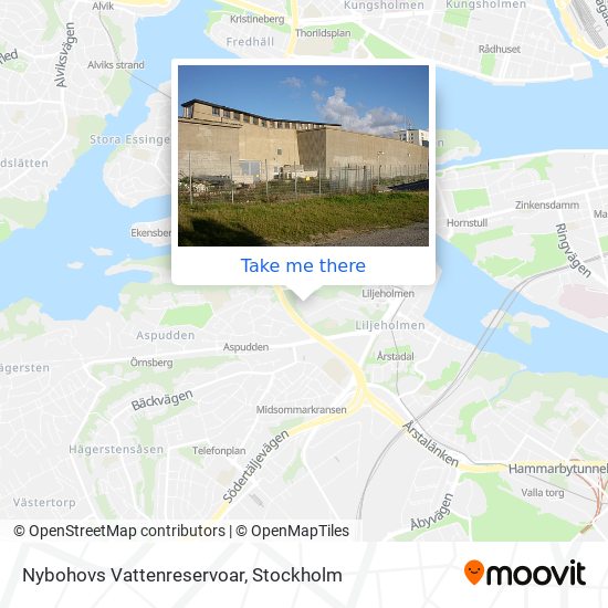 Nybohovs Vattenreservoar map