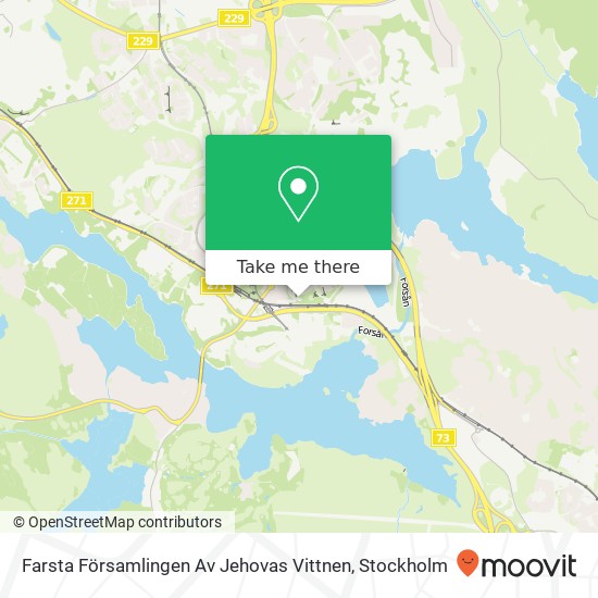 Farsta Församlingen Av Jehovas Vittnen map