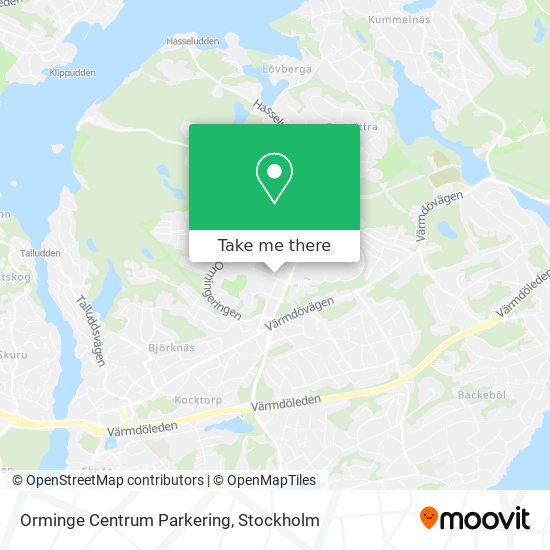 Orminge Centrum Parkering map