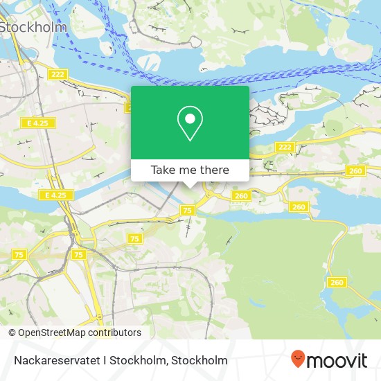 Nackareservatet I Stockholm map