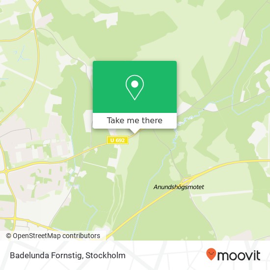 Badelunda Fornstig map