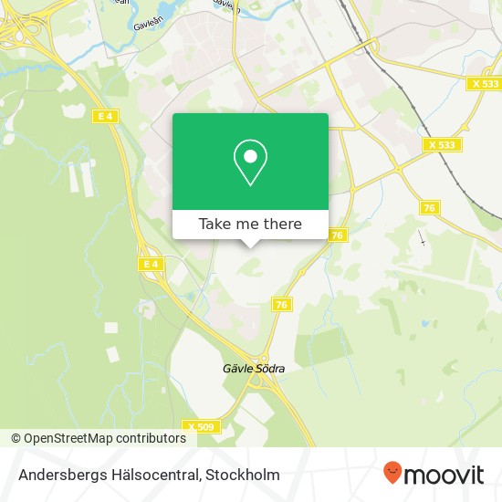 Andersbergs Hälsocentral map