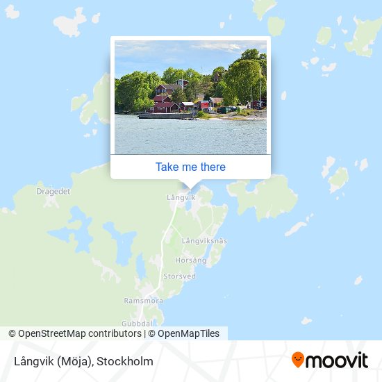 Långvik (Möja) map