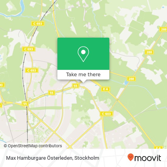 Max Hamburgare Österleden map