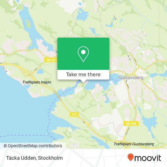 Täcka Udden map