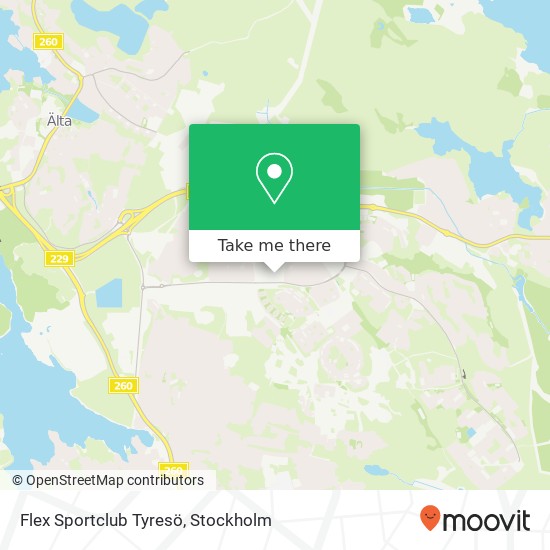 Flex Sportclub Tyresö map