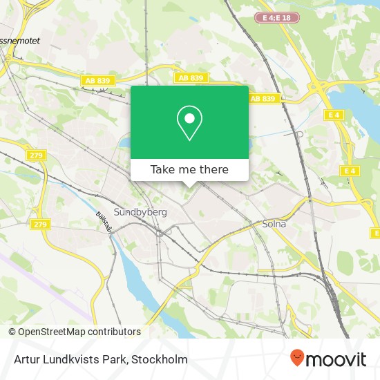 Artur Lundkvists Park map