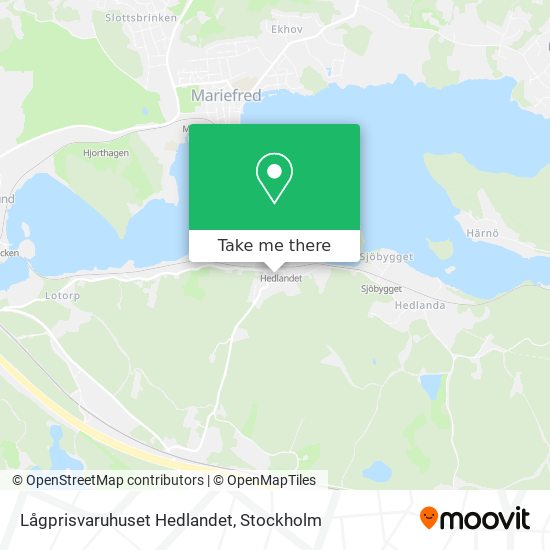 Lågprisvaruhuset Hedlandet map