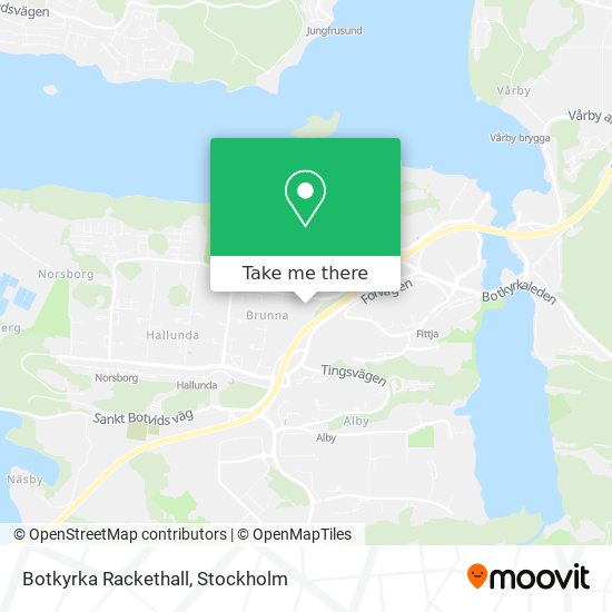 Botkyrka Rackethall map