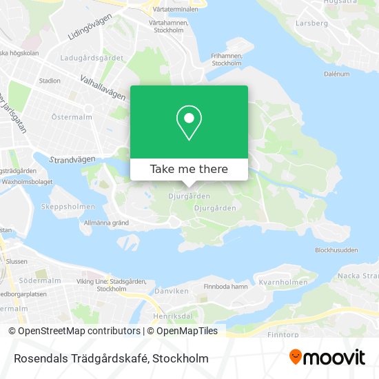 Rosendals Trädgårdskafé map