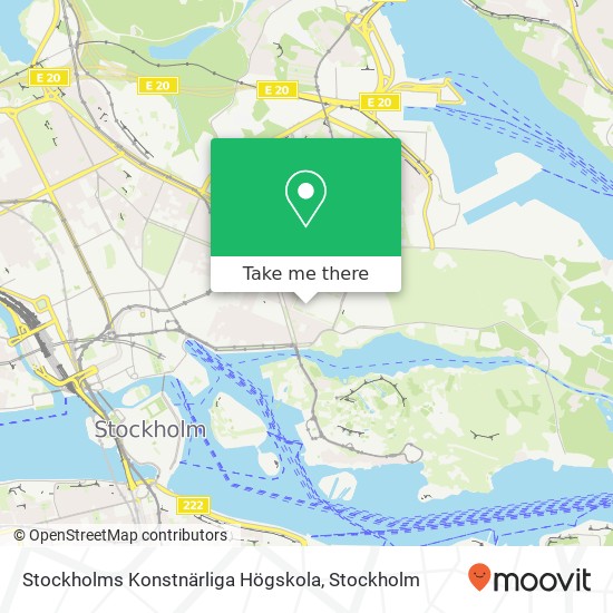 Stockholms Konstnärliga Högskola map