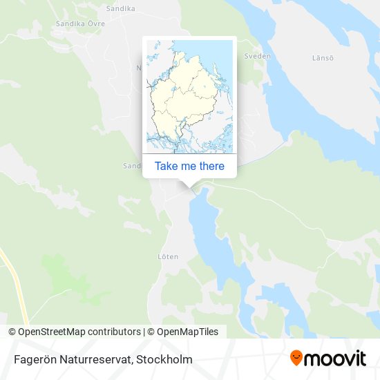 Fagerön Naturreservat map