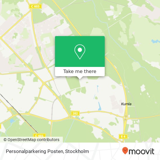 Personalparkering Posten map