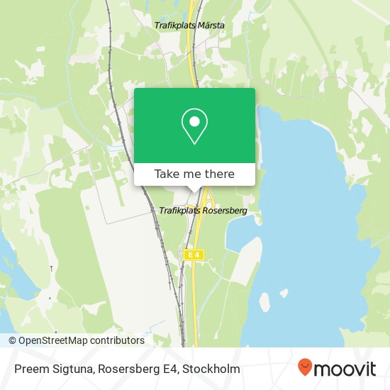 Preem Sigtuna, Rosersberg E4 map