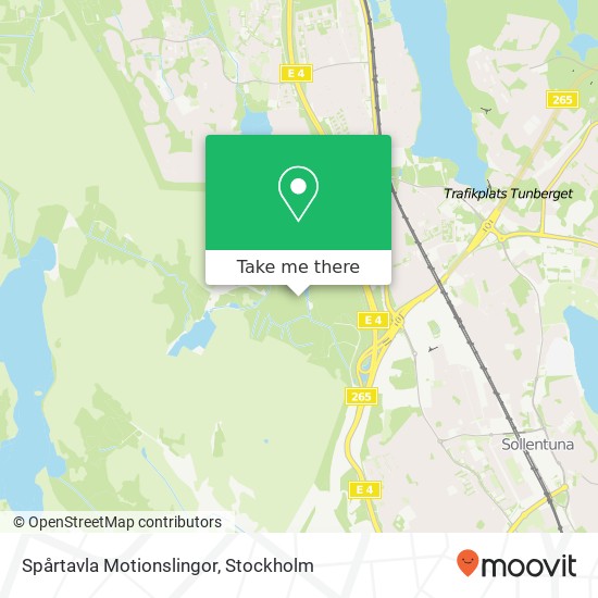 Spårtavla Motionslingor map