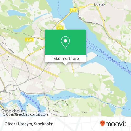 Gärdet Utegym map