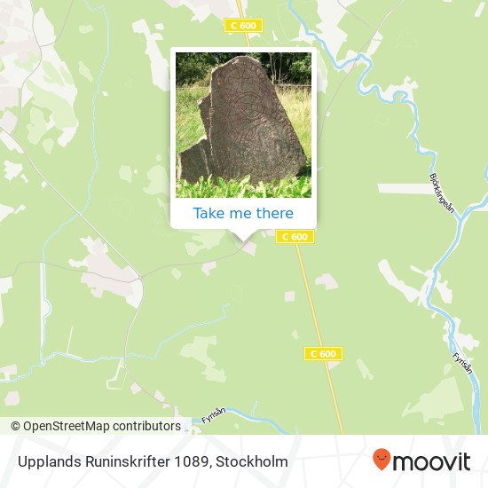 Upplands Runinskrifter 1089 map