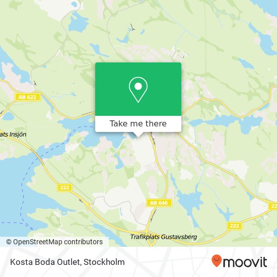 Kosta Boda Outlet map