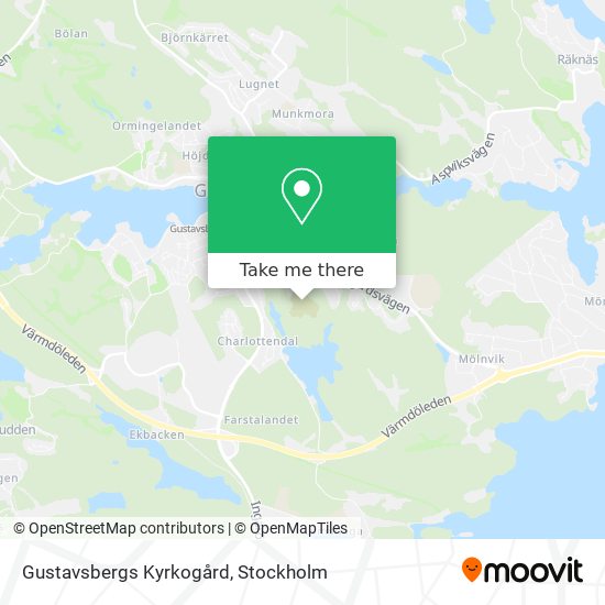 Gustavsbergs Kyrkogård map