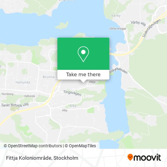 Fittja Koloniområde map