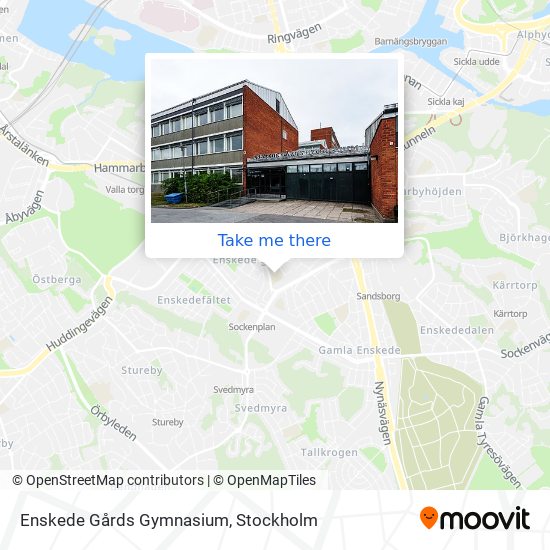 Enskede Gårds Gymnasium map