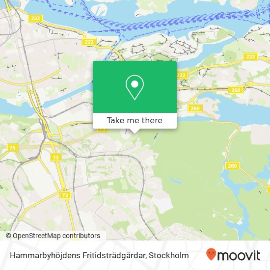 Hammarbyhöjdens Fritidsträdgårdar map