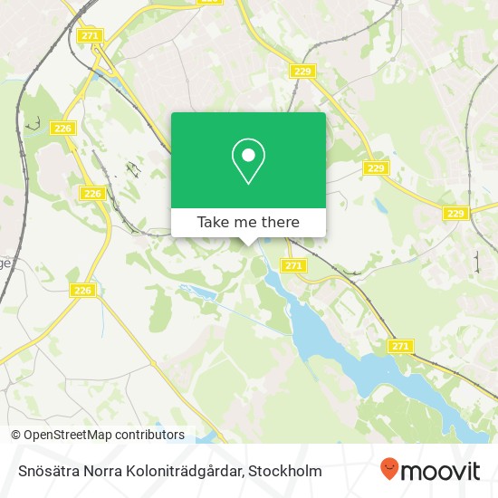 Snösätra Norra Koloniträdgårdar map