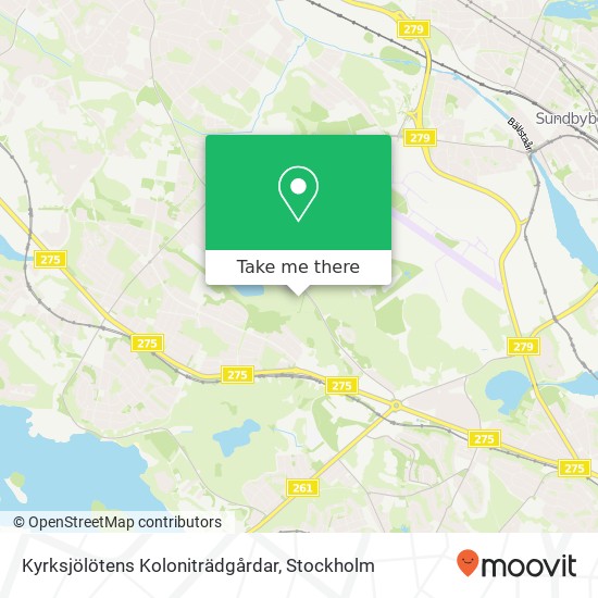 Kyrksjölötens Koloniträdgårdar map