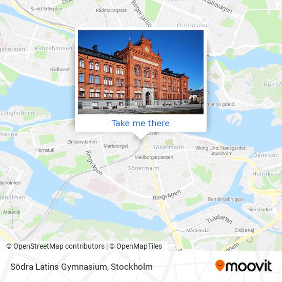 Södra Latins Gymnasium map