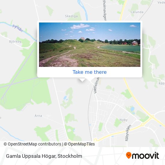 Gamla Uppsala Högar map