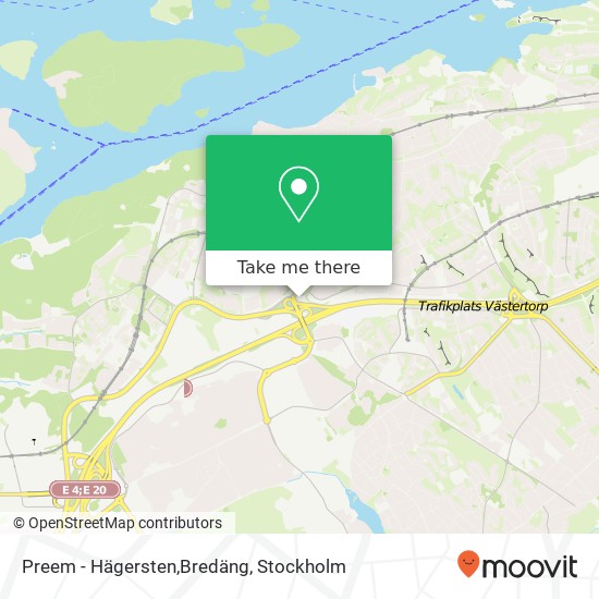 Preem - Hägersten,Bredäng map