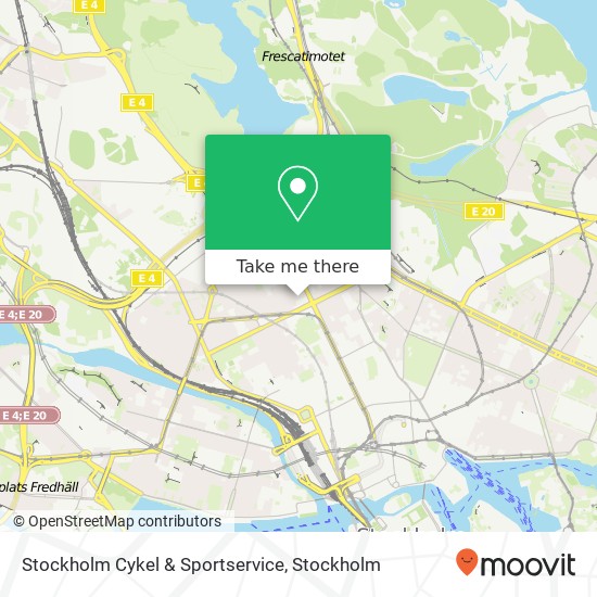 Stockholm Cykel & Sportservice map