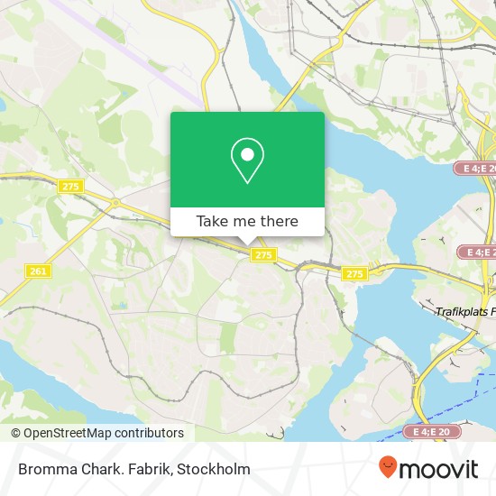 Bromma Chark. Fabrik map