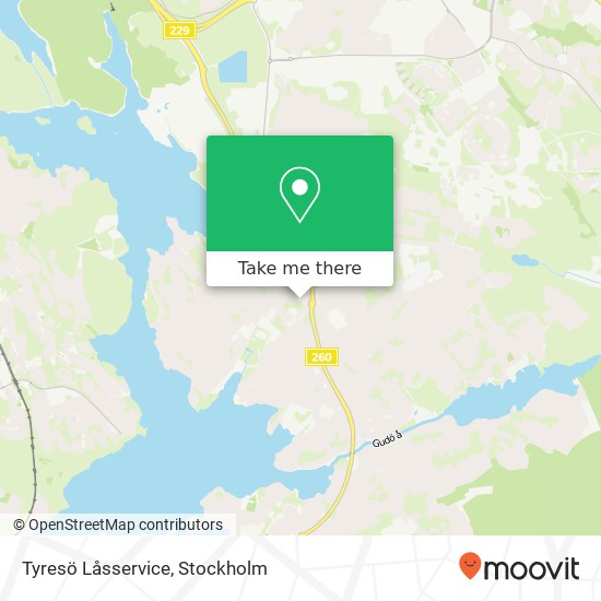 Tyresö Låsservice map
