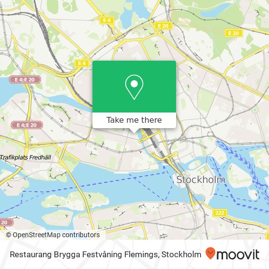 Restaurang Brygga Festvåning Flemings map