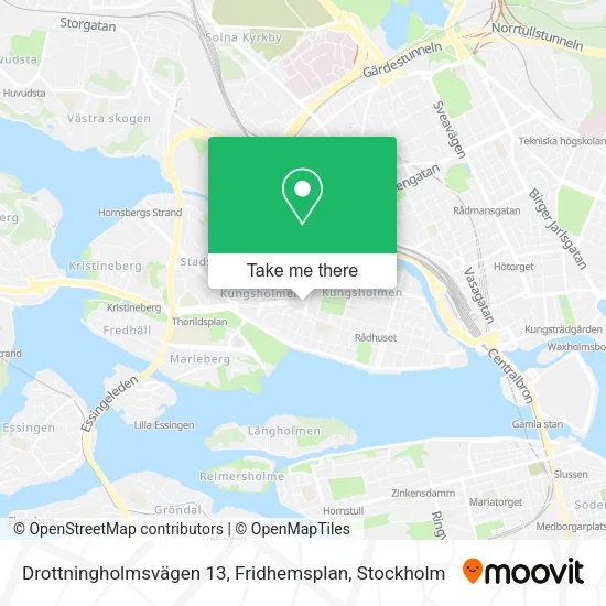 Drottningholmsvägen 13, Fridhemsplan map