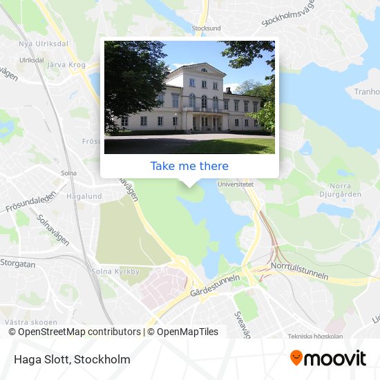 Haga Slott map