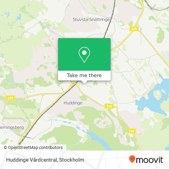 Huddinge Vårdcentral map