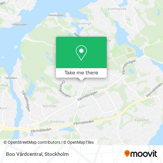 Boo Vårdcentral map