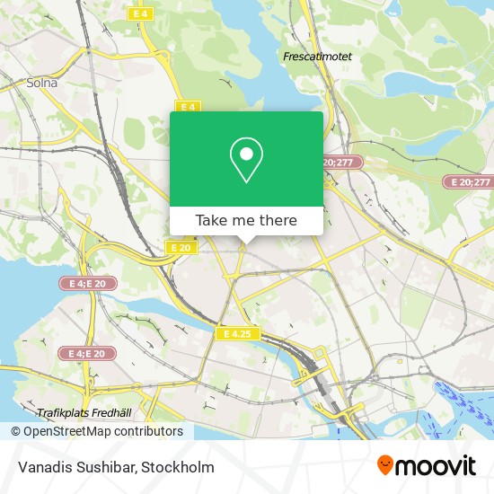 Vanadis Sushibar map