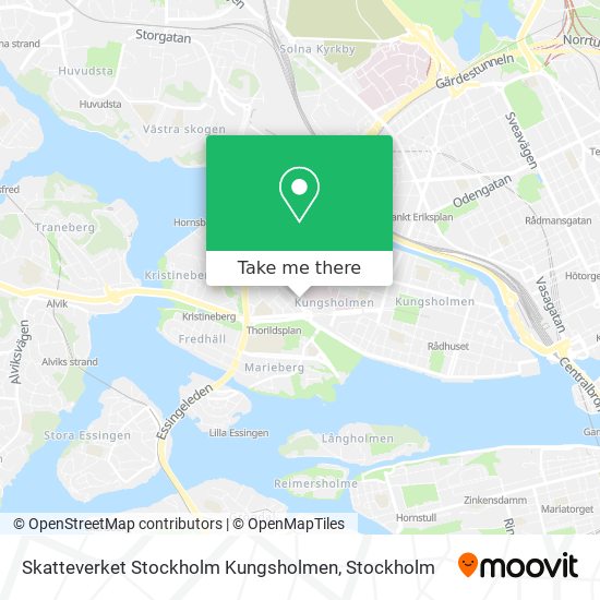 Skatteverket Stockholm Kungsholmen map