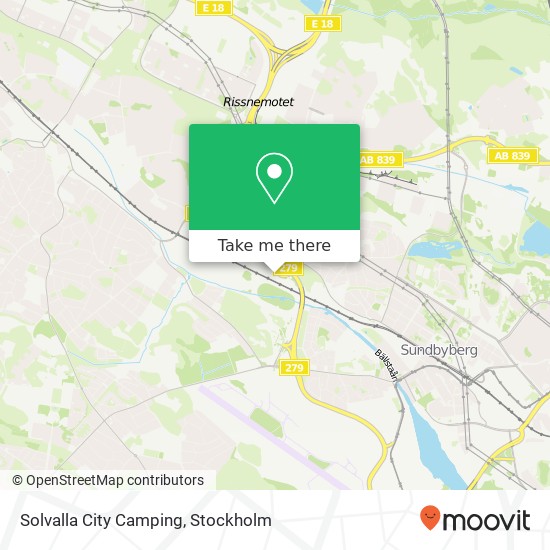 Solvalla City Camping map