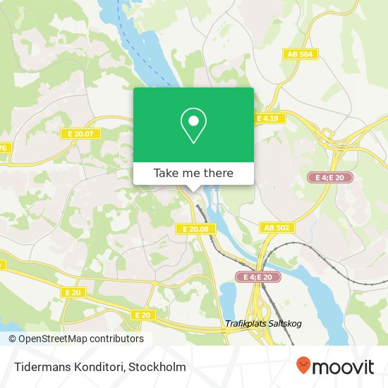 Tidermans Konditori map